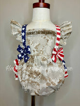 Load image into Gallery viewer, Military romper

