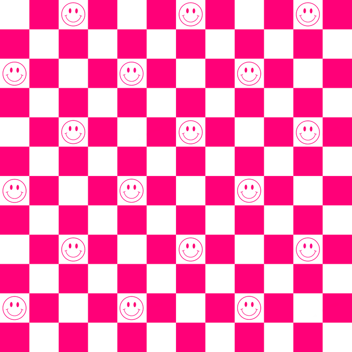 Pink check smiley
