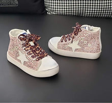 Load image into Gallery viewer, High Top PINK Star Sneakers
