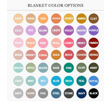 Load image into Gallery viewer, Name Blankets  (swipe pics for color &amp; font options)
