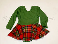 Load image into Gallery viewer, Christmas plaid Skirted Leo

