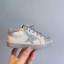 Load image into Gallery viewer, Silver Sequin Star Sneakers
