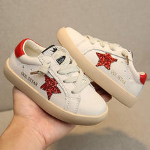 Load image into Gallery viewer, Red Glitter Star Sneakers
