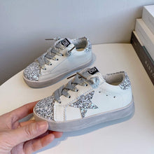 Load image into Gallery viewer, Silver Sequin Star Sneakers
